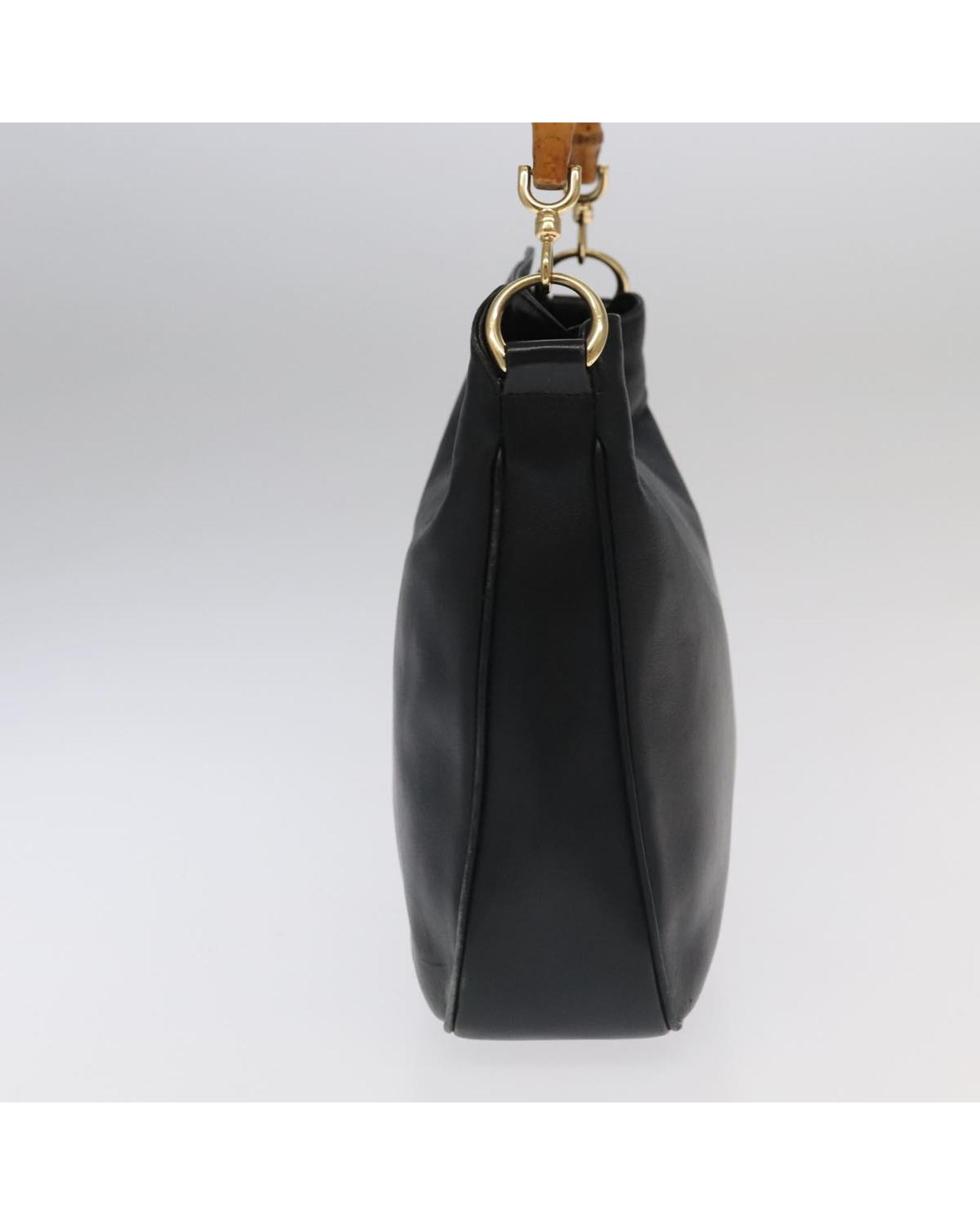 Luxury Bamboo Leather Handbag with Gold Accents & Adjustable 2-Way Strap - Perfect for Work, Travel & Evening Events
