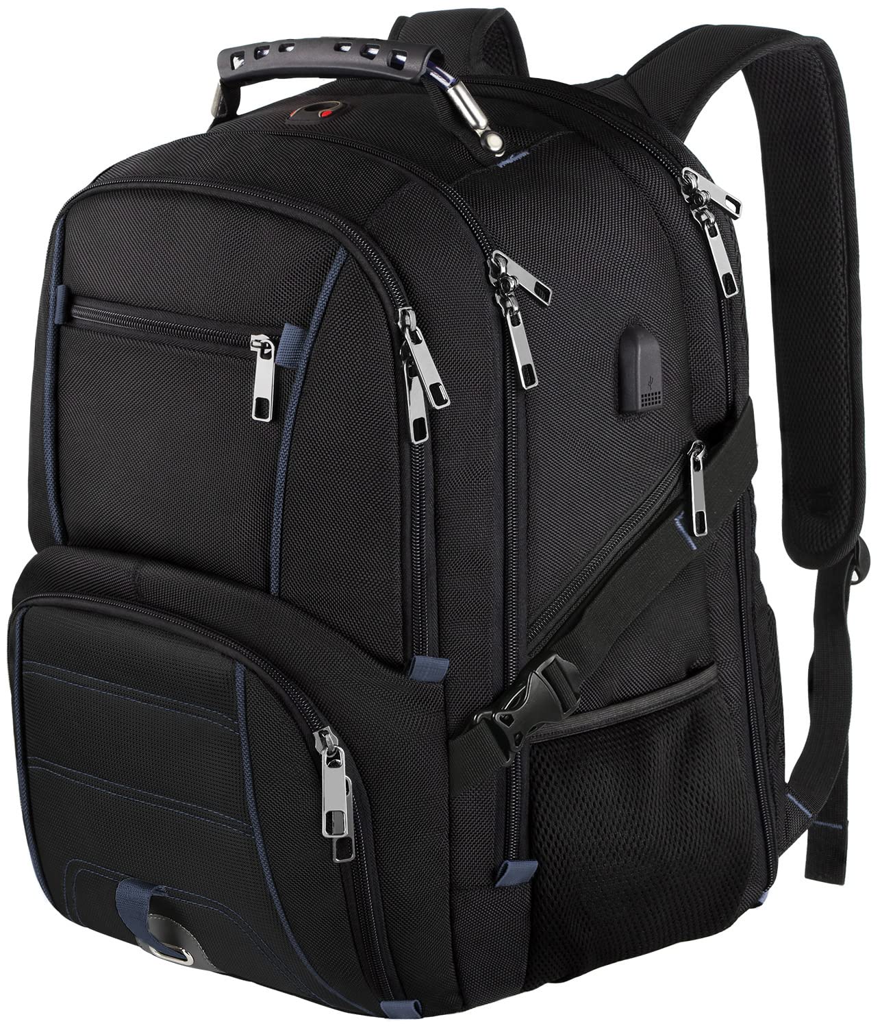 LTINVECK 50L Large Travel Laptop Backpack for Men & Women - TSA Friendly Carry On Backpack with USB Charging Port - Water Resistant Durable 17 Inch Laptop Bag for Business, College, Commuting & Air Travel