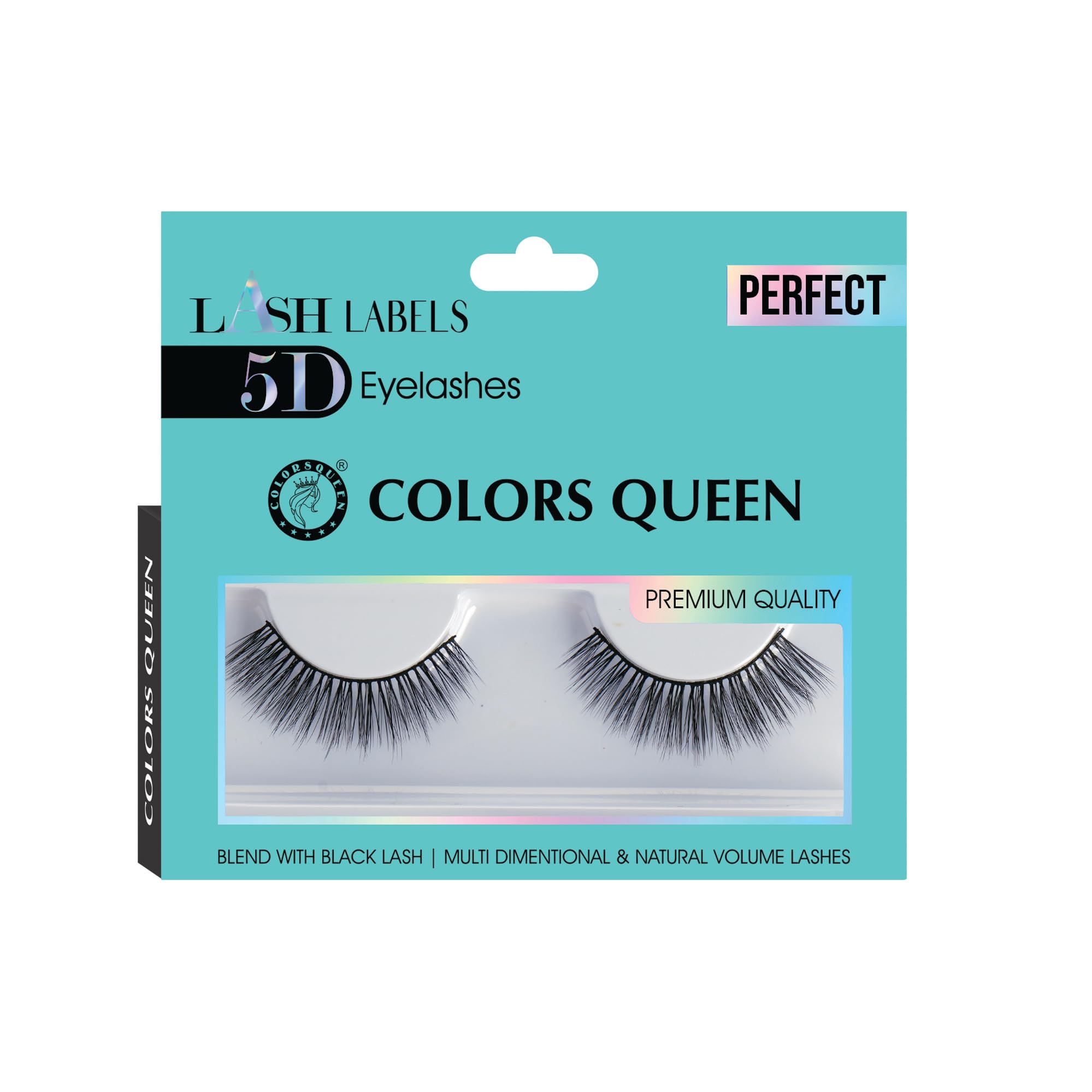 Colors Queen 5D Faux Mink Lashes for Women - Natural & Voluminous False Eyelashes | Perfect for Parties, Weddings & Special Occasions