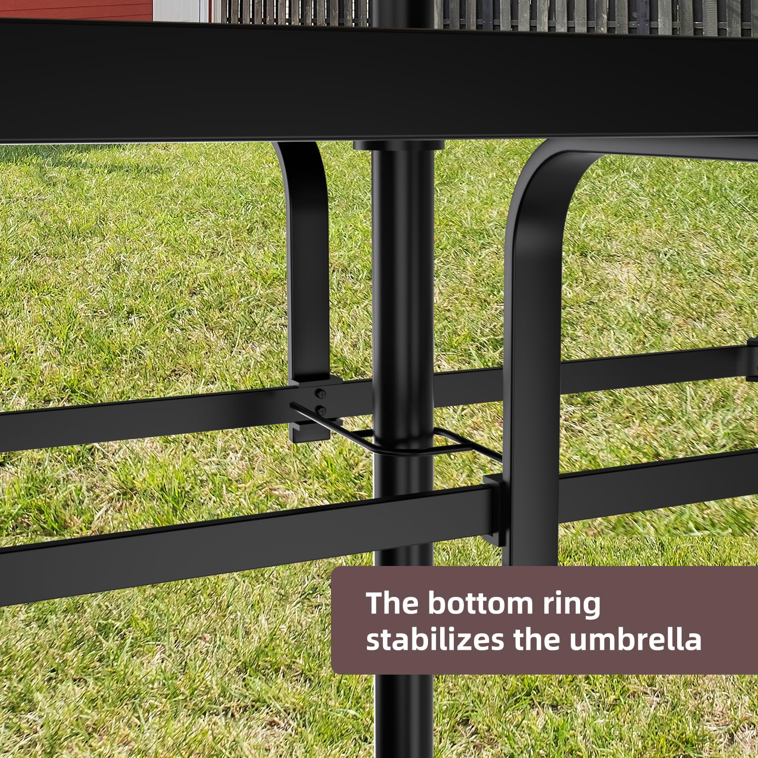 60x38 Inch Dark Black Outdoor Dining Table - Weather-Resistant Patio Furniture for Backyard, Garden, and Poolside Dining