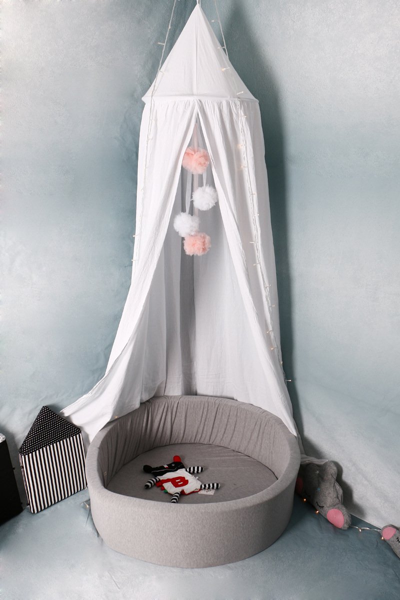 Yosoo123 Cotton Bed Canopy Net for Kids - Breathable Bedding Decoration with Open Door Design, Perfect for Nursery, Children's Room Decor & Play Tent | Great for Birthday Parties, Sleepovers & Imaginative Play