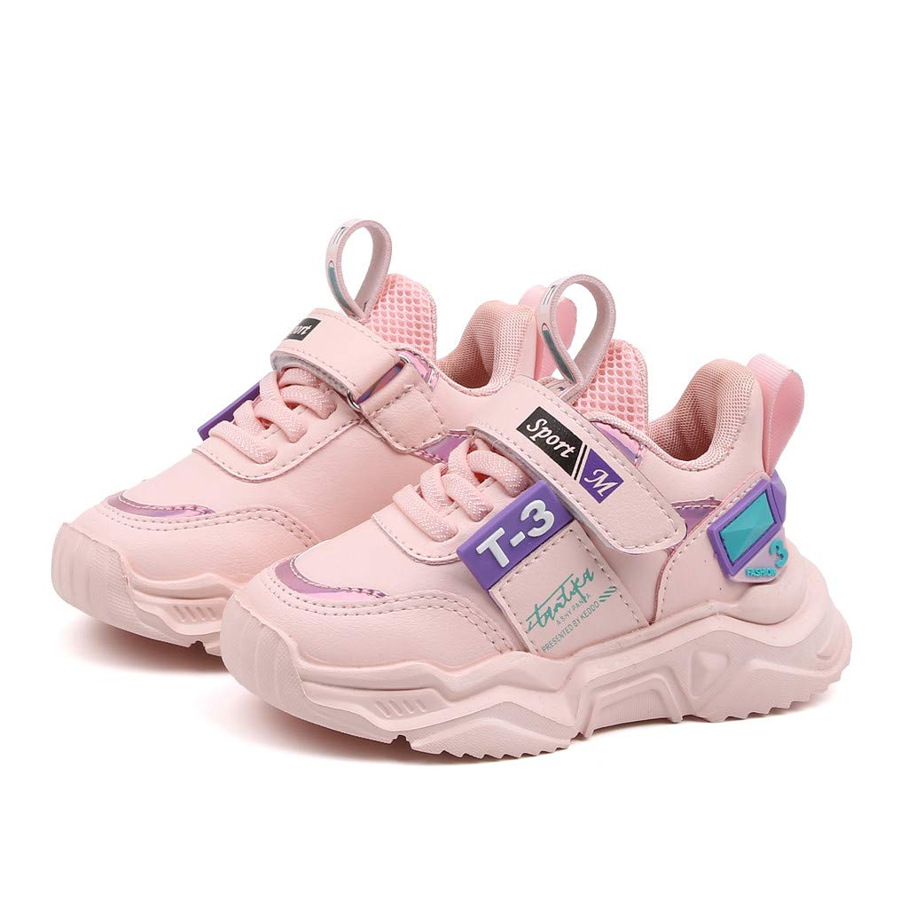 Gaoqi Baby Shoes - Neutral Lightweight Outdoor Sports Sneakers for Kids | Comfortable & Durable Toddler Walking Shoes | Perfect for Playground, Park & Daily Wear (Pink)