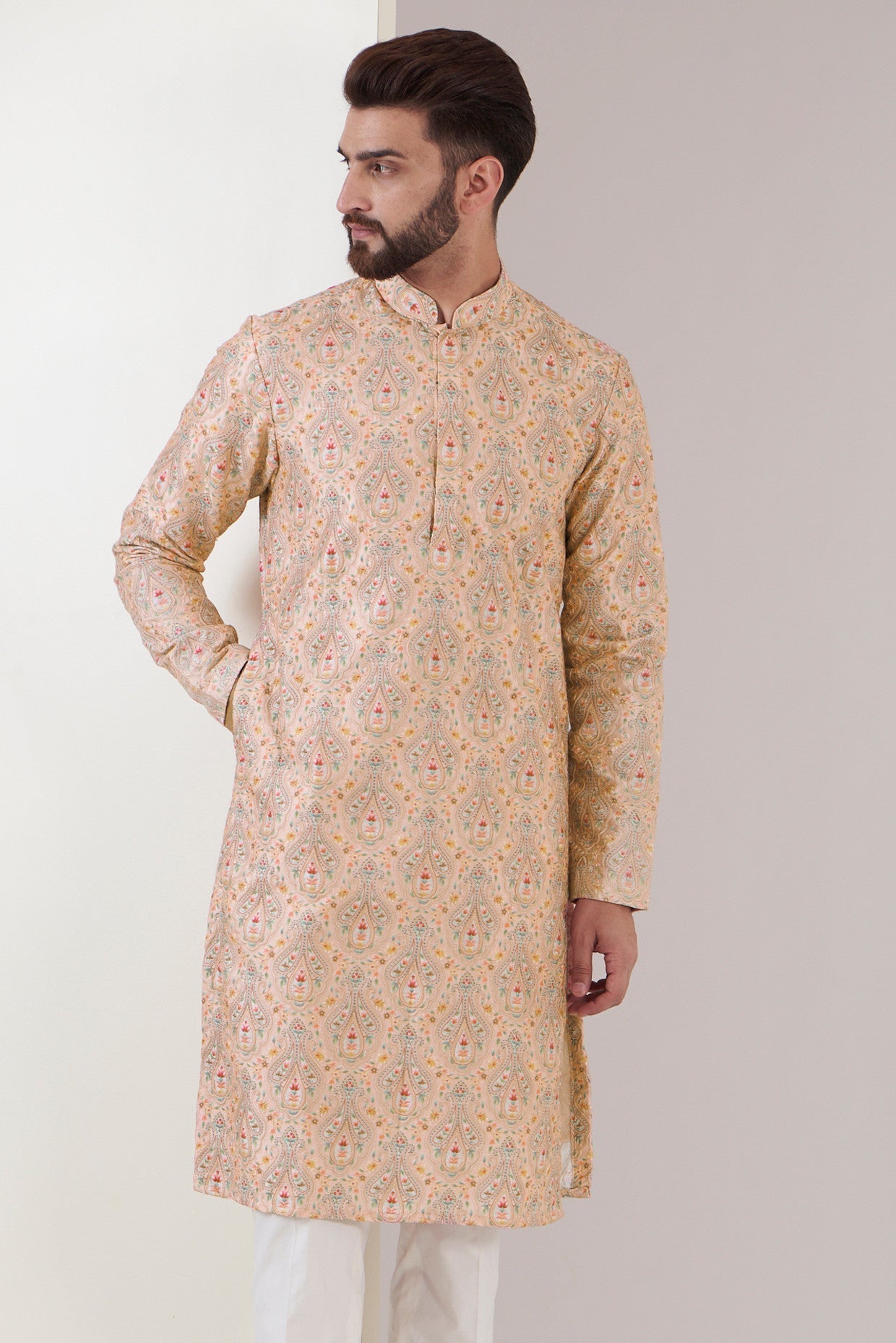 Elegant Pink Chikankari Kurta for Women - Traditional Indian Embroidered Tunic Top - Perfect for Festivals, Weddings & Casual Wear