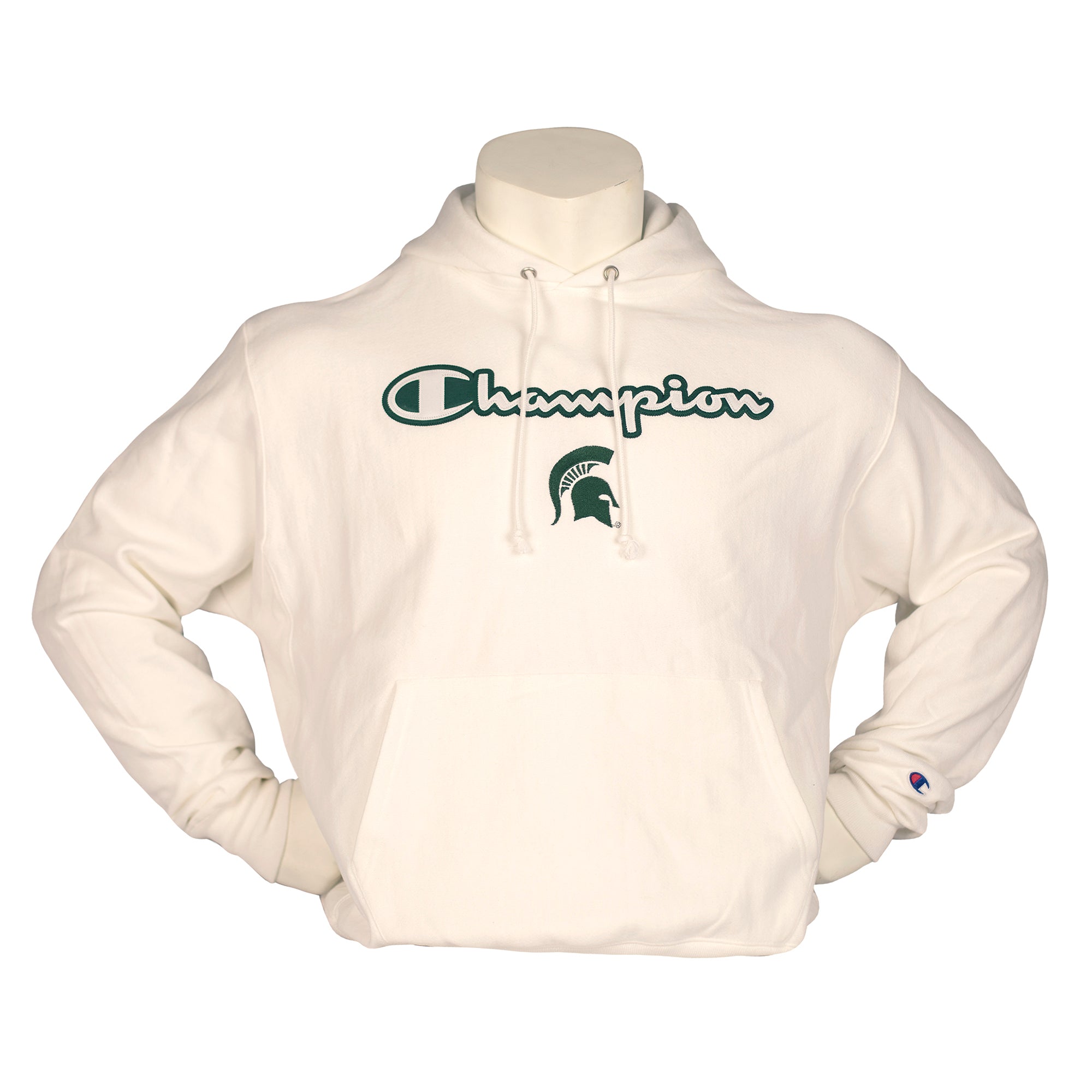 Champion Michigan State Reverse Weave Men's Hoodie - Comfortable Cotton Pullover Sweatshirt for College Fans, Game Day & Casual Wear