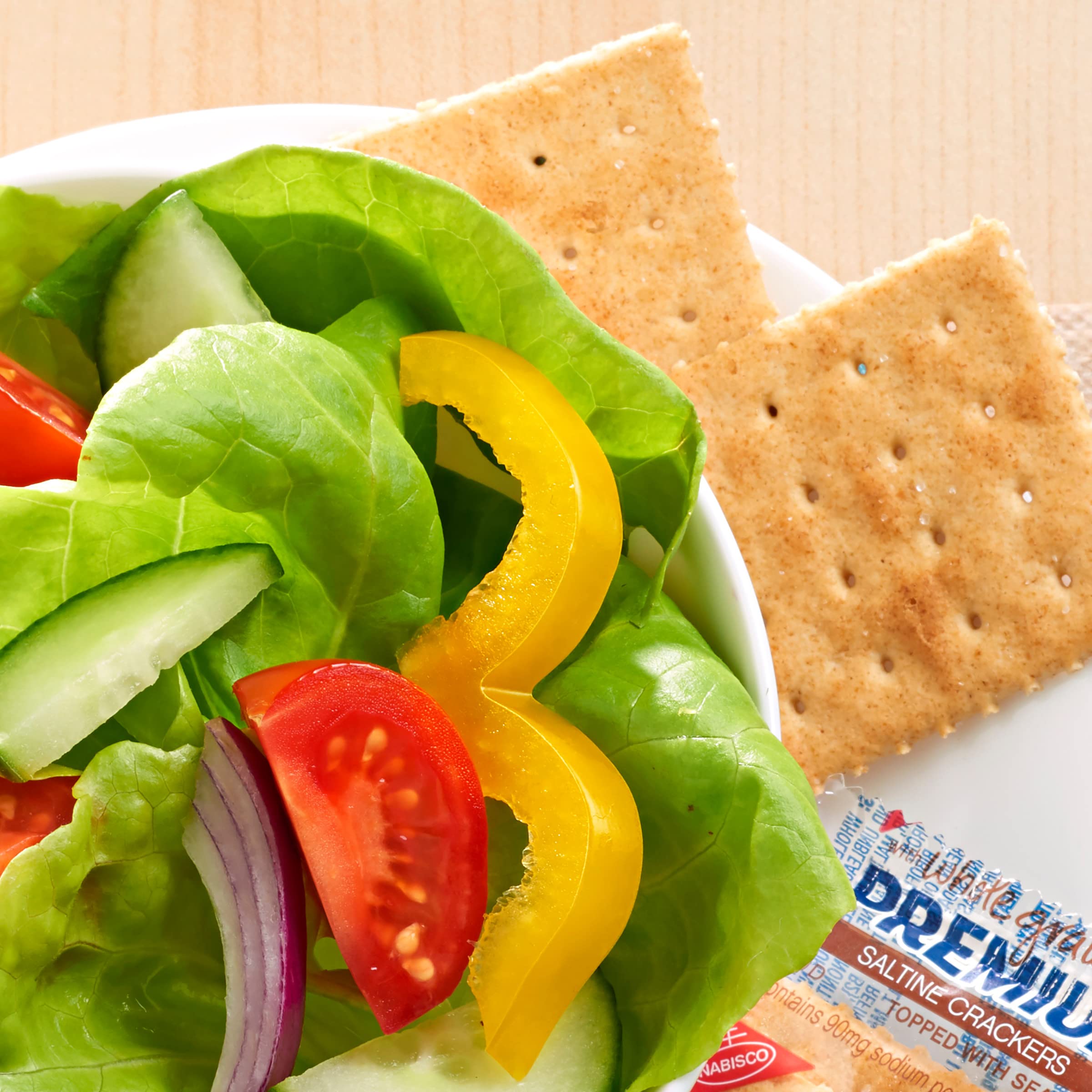 Premium Whole Grain Wheat Saltine Crackers - 1.06 lb Box, Healthy Lunch Snacks & On-The-Go Treats for Office, School, or Road Trips