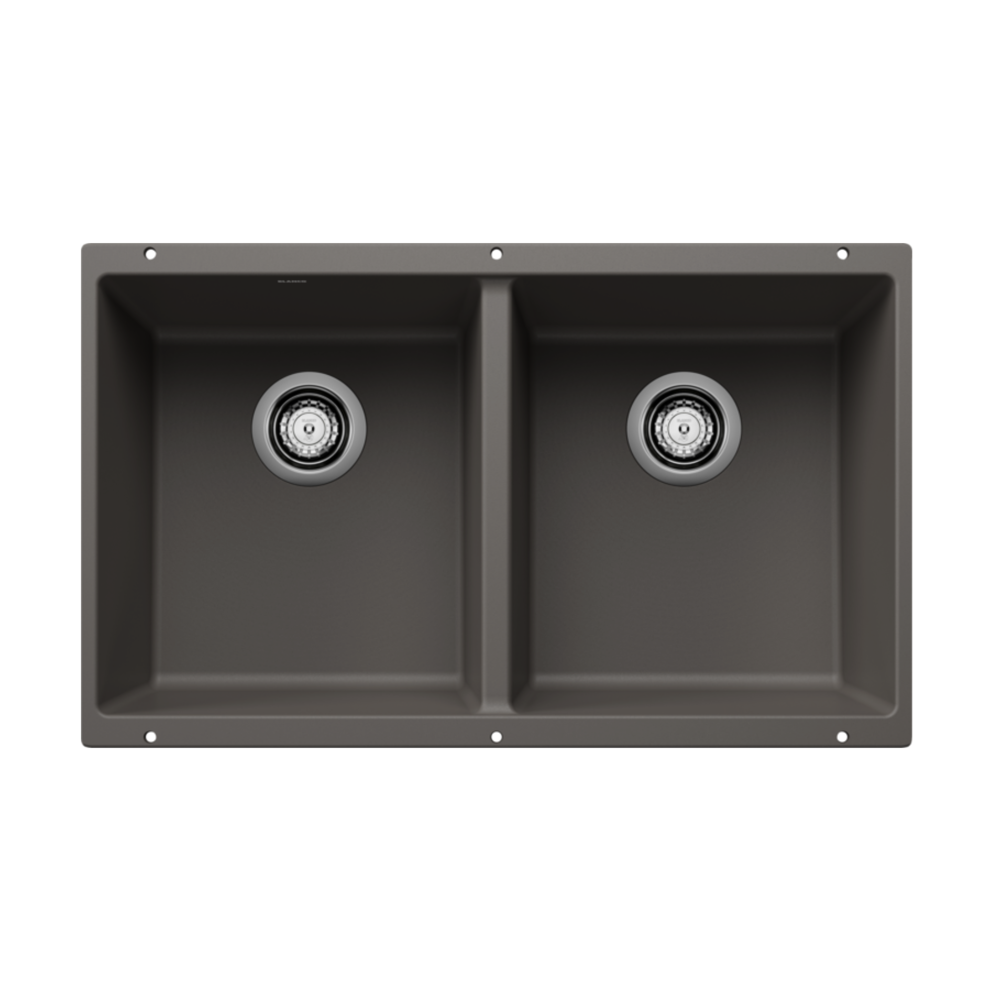 Blanco PRECIS Equal Double Bowl 29.75 Inch SILGRANIT Undermount Kitchen Sink - Durable Stain-Resistant Design for Busy Home Chefs & Modern Kitchens