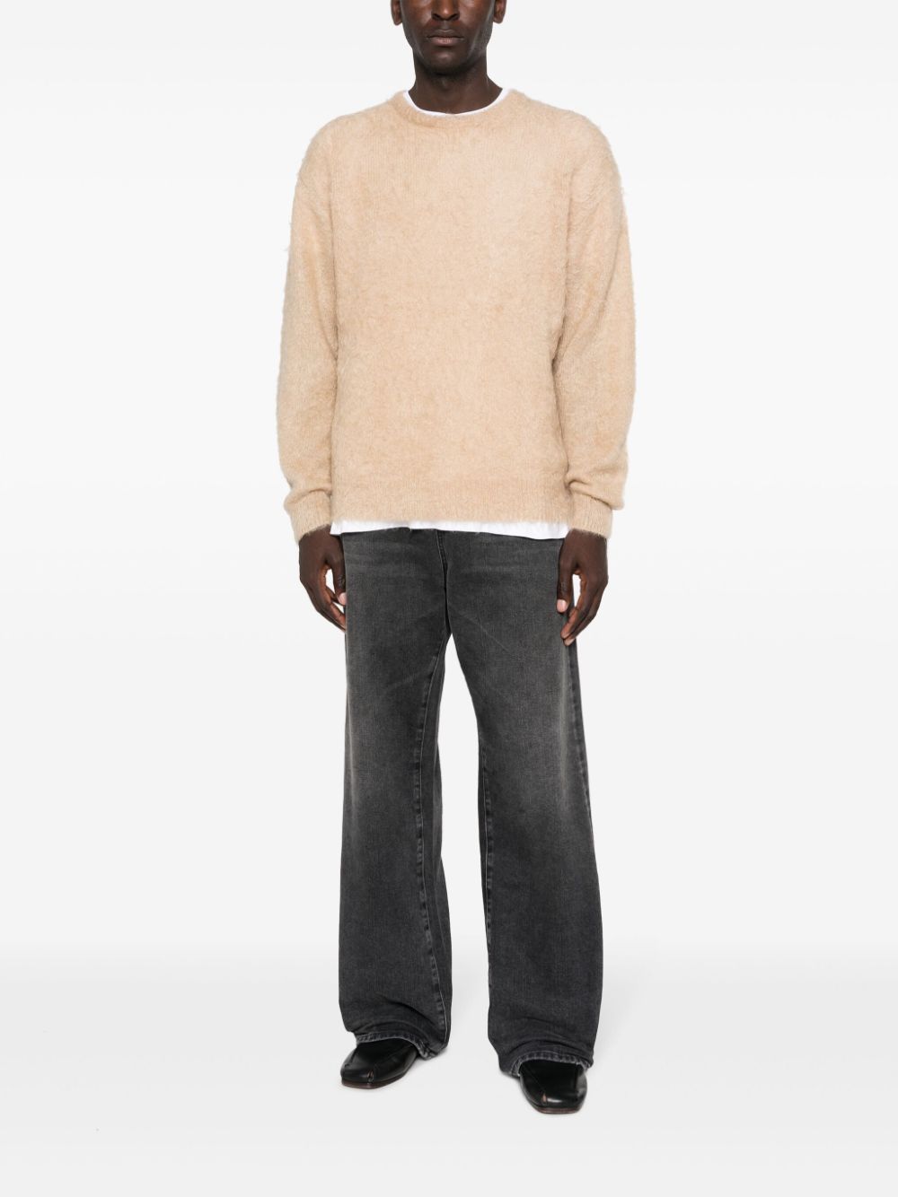 AURALEE Women's Beige Cashmere Sweater - Soft & Cozy Knit Pullover for Fall & Winter | Perfect for Casual Outfits, Office Wear & Holiday Gatherings