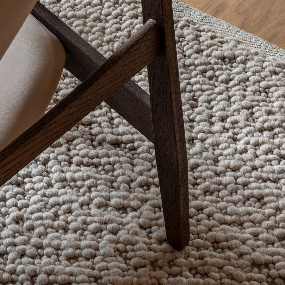 Nina Bruun Gravel Rug - Modern Handwoven Wool Area Rug for Living Room, Bedroom & Dining Room - Boho Chic Home Decor for Cozy & Stylish Interiors