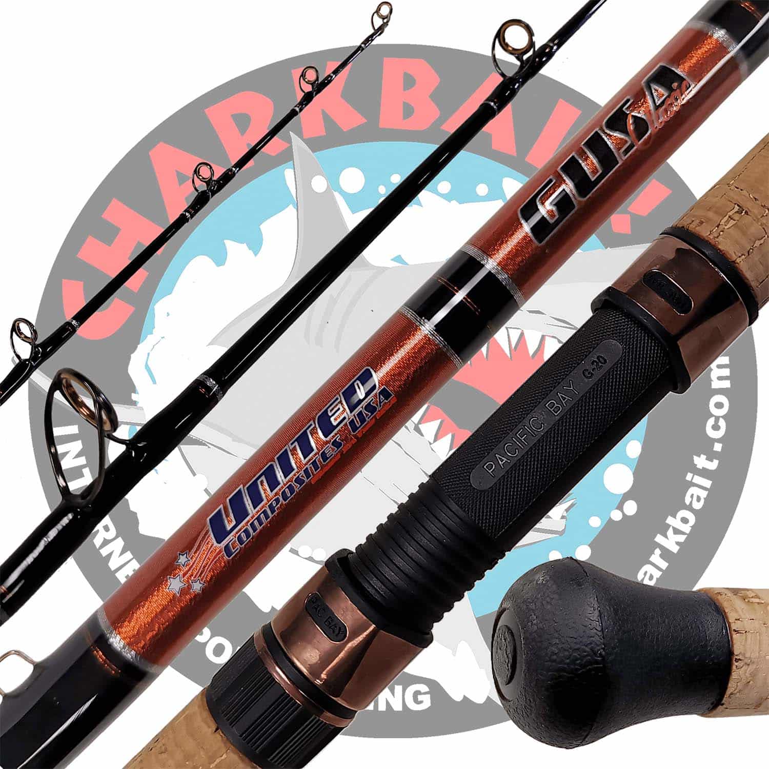 United Composites RUSX GUSA Classic Spinning Rods - Premium Saltwater Fishing Rod for Surf & Offshore Angling | Lightweight & Durable Graphite Construction | Perfect for Casting Lures & Live Bait Fishing