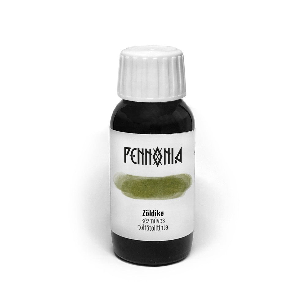 Pennonia 60ml Ink Bottle - Zöldike (Greenfinch) Green Fountain Pen Ink for Calligraphy, Journaling & Artistic Writing - Premium Quality Fountain Pen Ink for Dip Pens & Refillable Pens