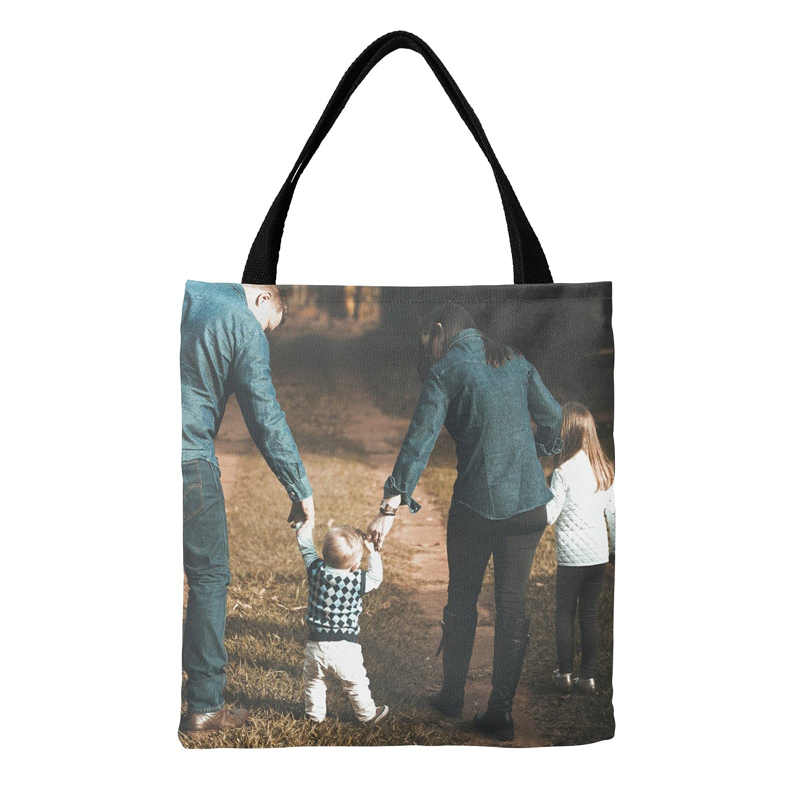 Custom Personalized Tote Bags with Text & Photos - Add Your Own Image - Perfect for Shopping, Beach Trips & Promotional Events