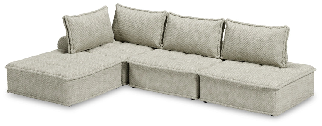 4-Piece Modular Sectional Sofa Set - Modern L-Shaped Couch with Ottoman for Living Room, Family Room & Lounge Spaces