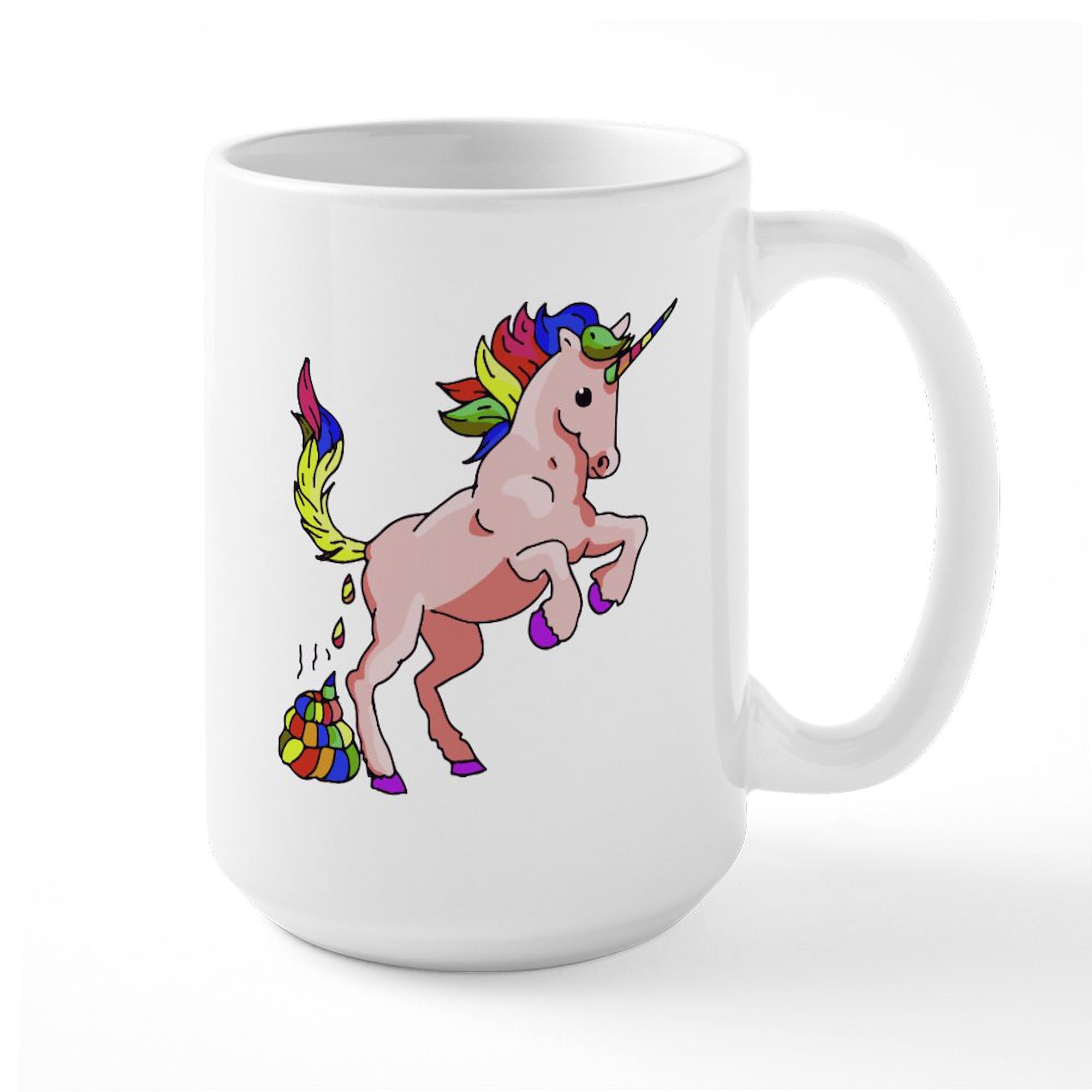 Rainbow Unicorn 15 oz Ceramic Coffee Mug - Colorful Unicorn Design for Coffee, Tea & Hot Drinks - Perfect for Home, Office & Gifts