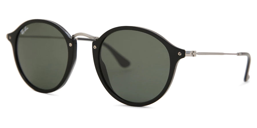 Ray Ban ROUND RB2447 901 49mm Sunglasses - Black/Gray Green Lenses - Classic Retro Style for Men & Women - Perfect for Driving, Beach & Outdoor Activities