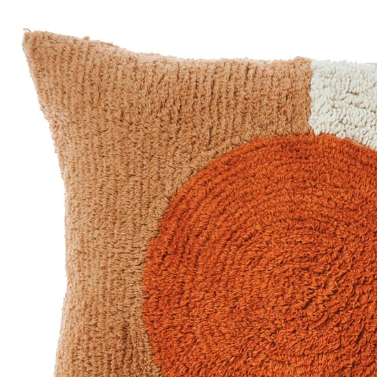 Linen House Aida Coral 48 x 48cm Decorative Throw Pillow Cover - Soft Linen Cushion for Sofa, Bed, Living Room & Home Decor
