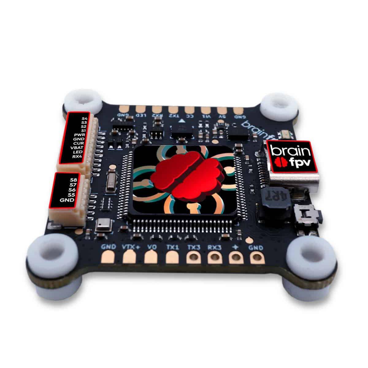 BrainFPV RADIX 2 Flight Controller Rev. 1.2 - 30x30mm F4 FC for FPV Drones - Perfect for Racing, Freestyle & DIY Quadcopter Builds
