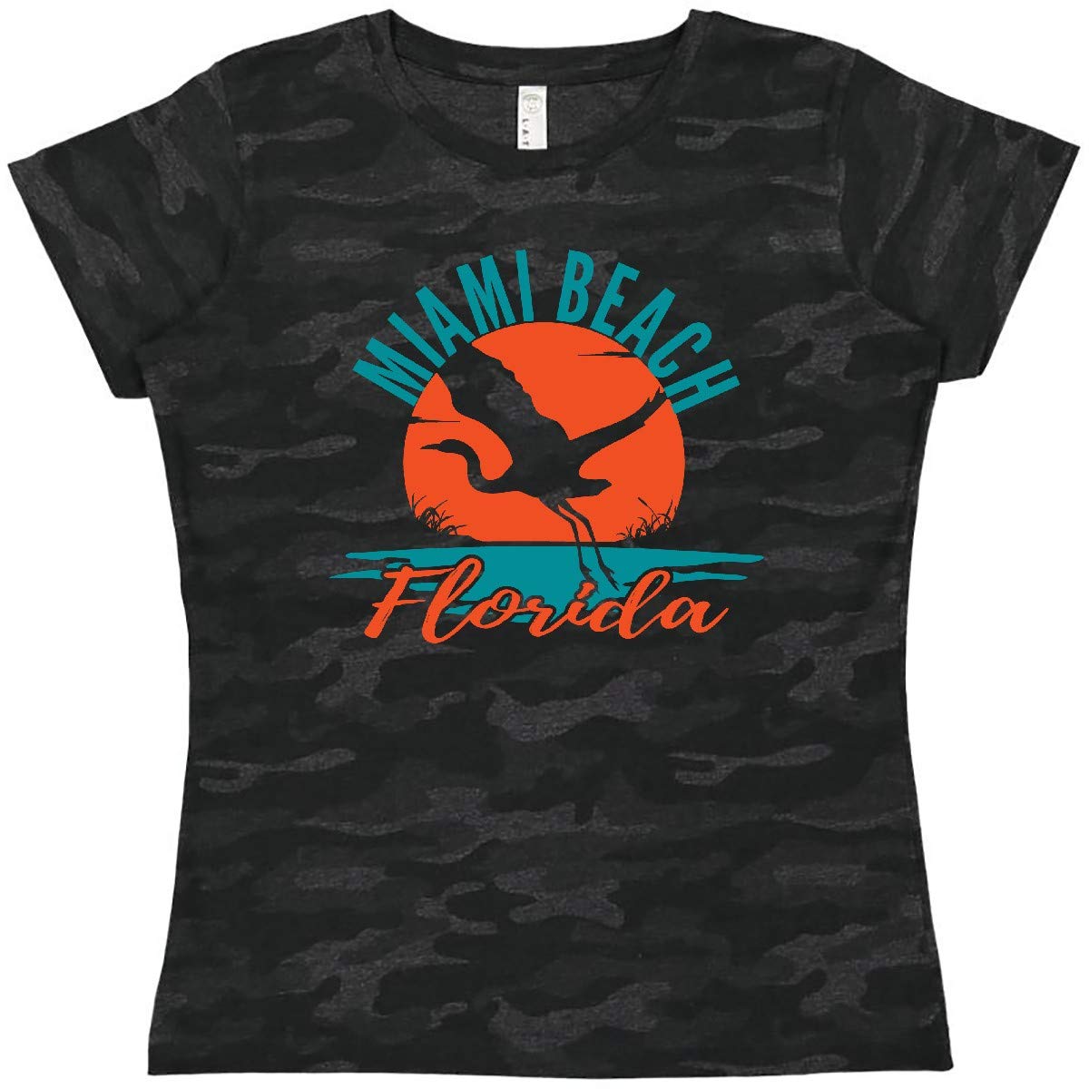 Inktastic Miami Beach Florida Vacation Trip Women's T-Shirt - Soft Cotton Tee for Travel, Beach Outings & Casual Wear