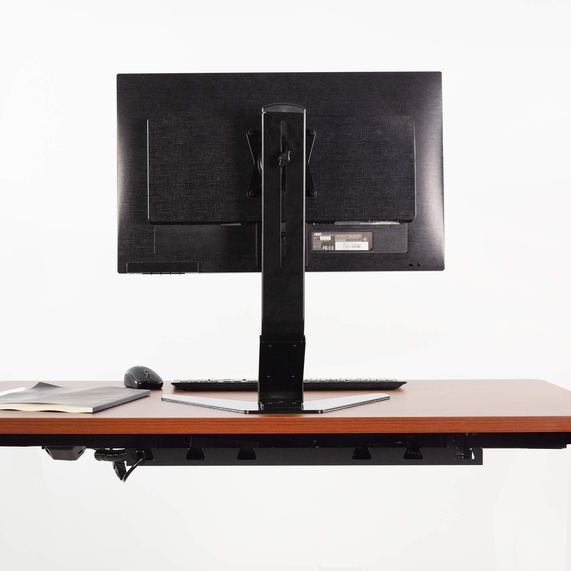 Premium 43 x 24 Inch Dark Walnut Universal Solid Wood Table Top - Compatible with Standard & Sit-Stand Adjustable Desk Frames - Perfect for Home Office, Workspace & Gaming Setup