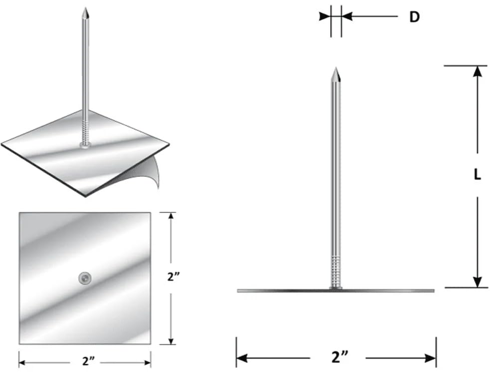 Self-Stick Insulation Hangers - 2-1/2