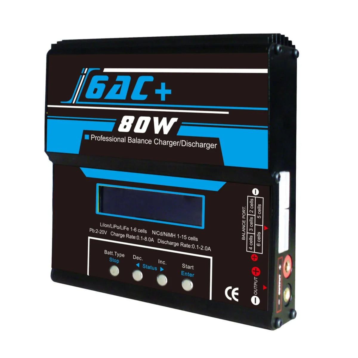 Crazepony i6AC 80W Professional Balance Charger Discharger for RC LiPo Li-ion NiMH Batteries - Perfect for Drone, Airplane, and Car Hobbyists