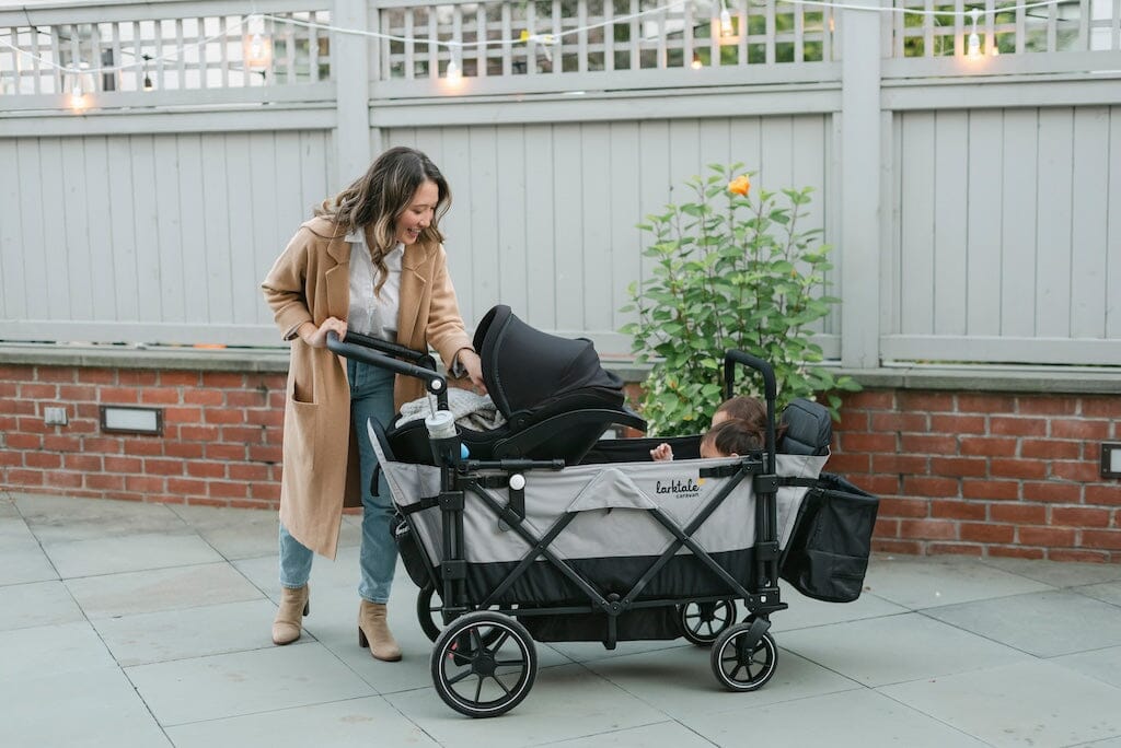 Larktale Car Seat Adapter for Maxi Cosi, Clek & Nuna Strollers - Universal Fit for Caravan Travel System - Perfect for Road Trips & Family Outings