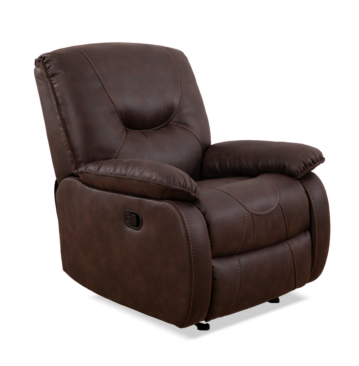 Brown Tranquility Glide Recliner Chair - Ultra Soft Fabric, Smooth Gliding Motion, Ergonomic Support for Living Room, Bedroom, or Home Theater - Perfect for Relaxing, Reading, and Watching TV