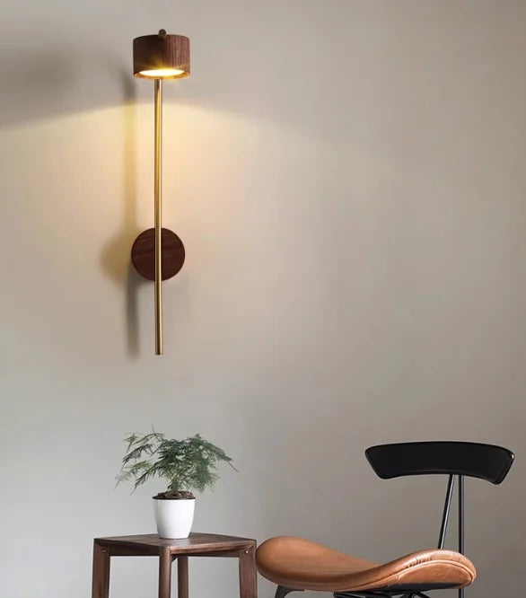 Modern LED Wall Light - Wood & Metal Finish for Indoor/Outdoor Decor - Perfect for Living Room, Bedroom, or Patio Lighting