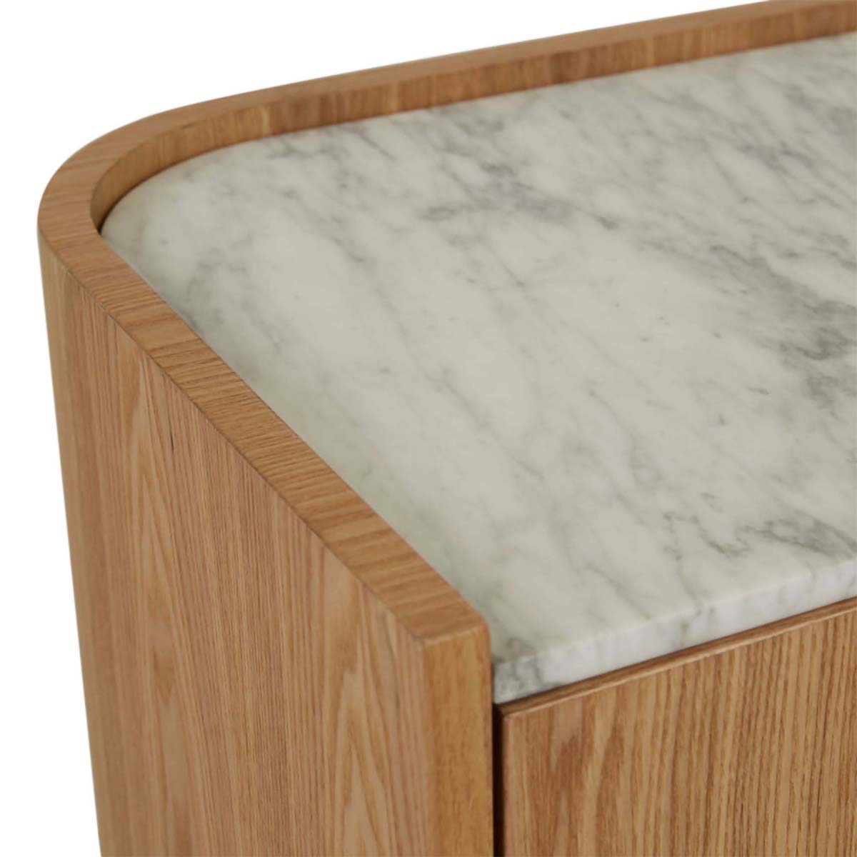 Globe West Elsie Bedside Table - Modern Nightstand with Storage Drawer for Bedroom, Living Room & Office - Stylish Wooden End Table with Shelf