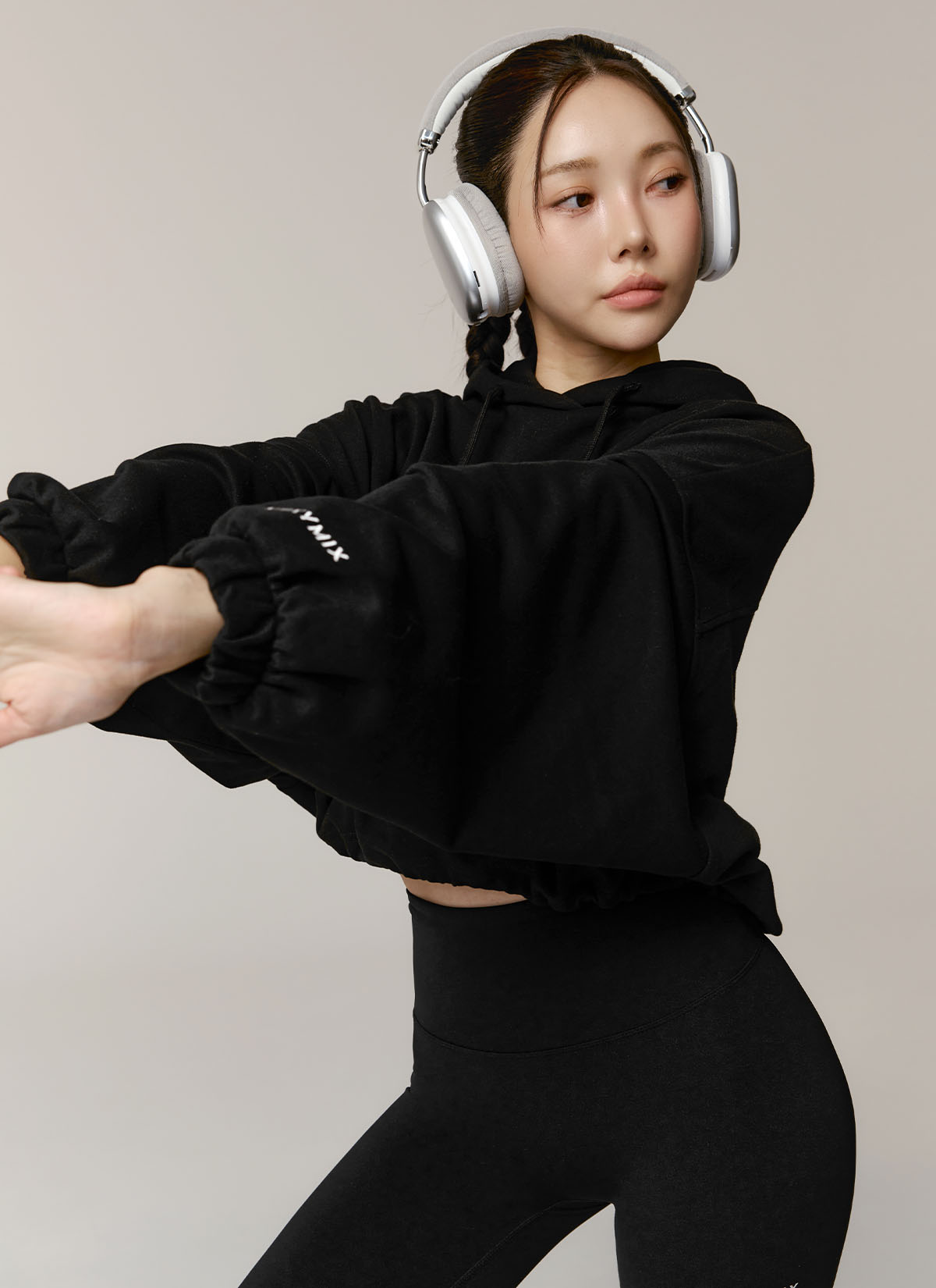 Soft Cotton Loose Fit Crop Hoodie for Women - Comfortable Oversized Pullover Sweatshirt for Casual Wear, Yoga, and Lounge