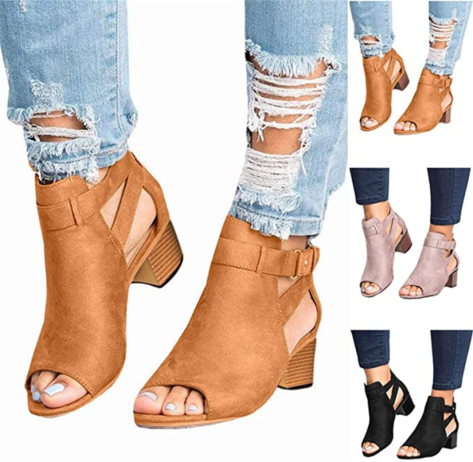 Women's Wedge Sandals with Ankle Strap - Open Toe Dressy Summer Platform Sandals for Beach, Vacation & Casual Outfits