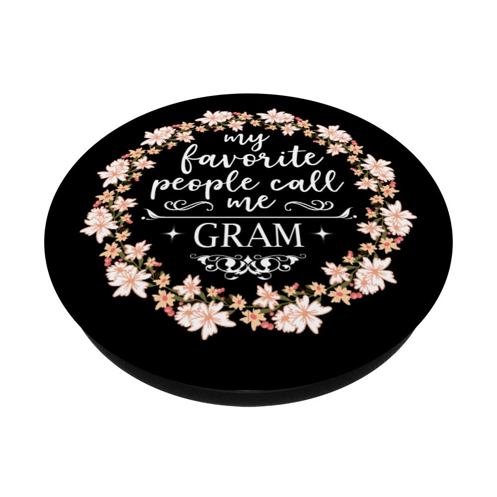 Gram Christmas Gifts Floral PopSockets PopGrip: Swappable Phone & Tablet Grip for Daily Use, Travel, and Photography