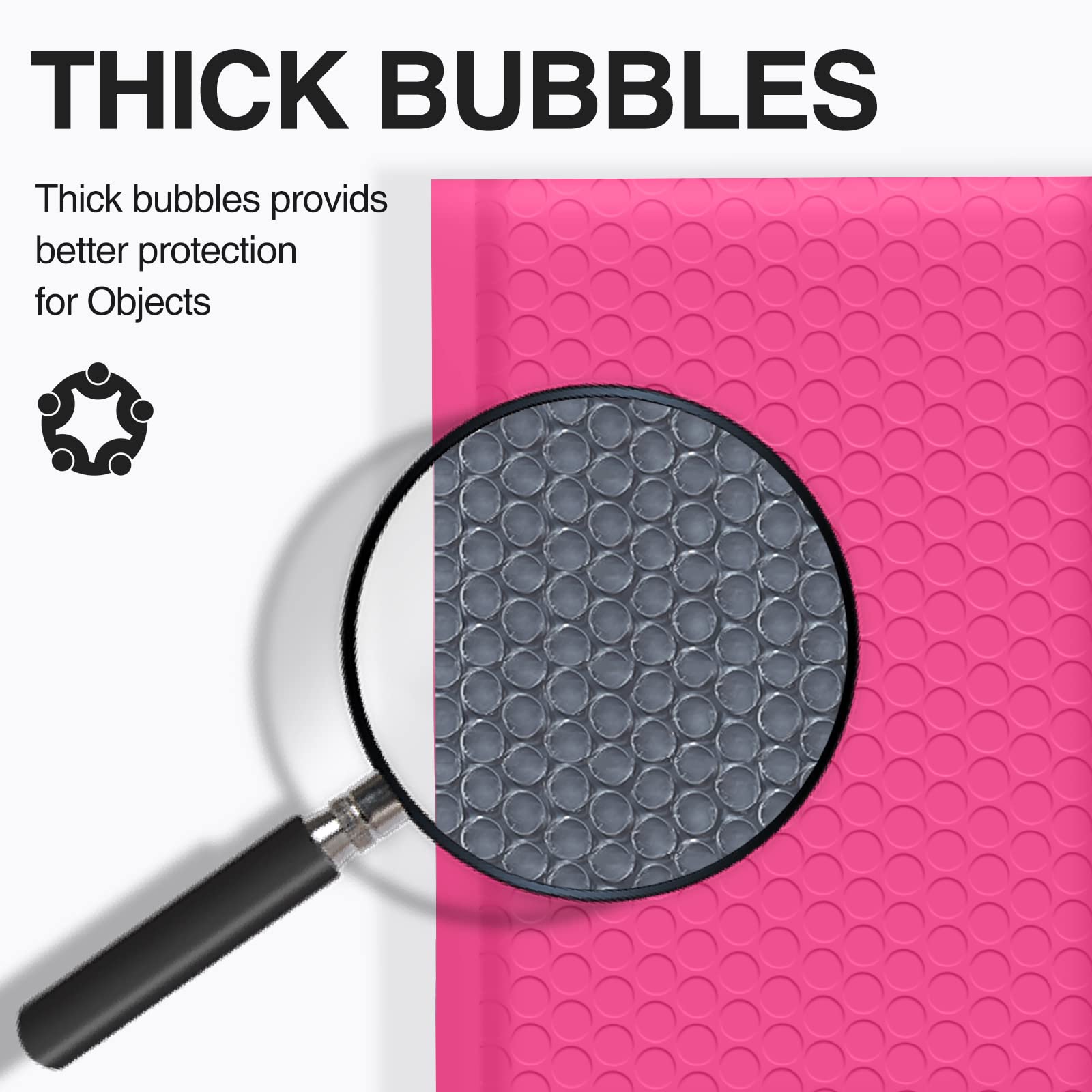 UCGOU 6x10 Inch Bubble Mailers (50 Pack) - Hot Pink Poly Padded Envelopes, Self-Seal Adhesive, Waterproof Shipping Bags for Jewelry, Makeup & Small Business | Perfect for Ecommerce, Boutique Stores & Online Sellers