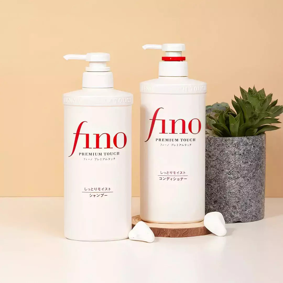 Fino Premium Touch Shampoo & Conditioner Set for Smooth & Shiny Hair - Hydrating Hair Care Duo for Daily Use at Home & Salon