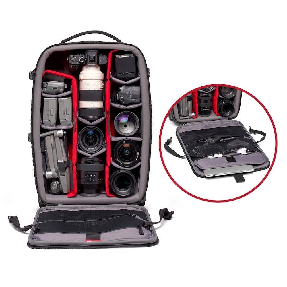 Manfrotto Advanced Fast III Professional DSLR/Mirrorless Camera Backpack - Waterproof Laptop & Lens Compartment, Adjustable Dividers, Side Access & Tripod Mount - Perfect for Travel, Photography & Outdoor Adventures