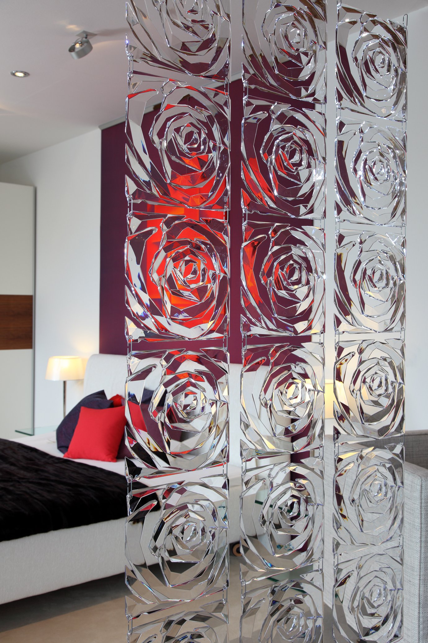 Koziol Romance Room Divider Ornament - Black Plastic Partition Screen for Home & Office Decor | Perfect for Bedroom, Living Room, and Studio Space Dividers