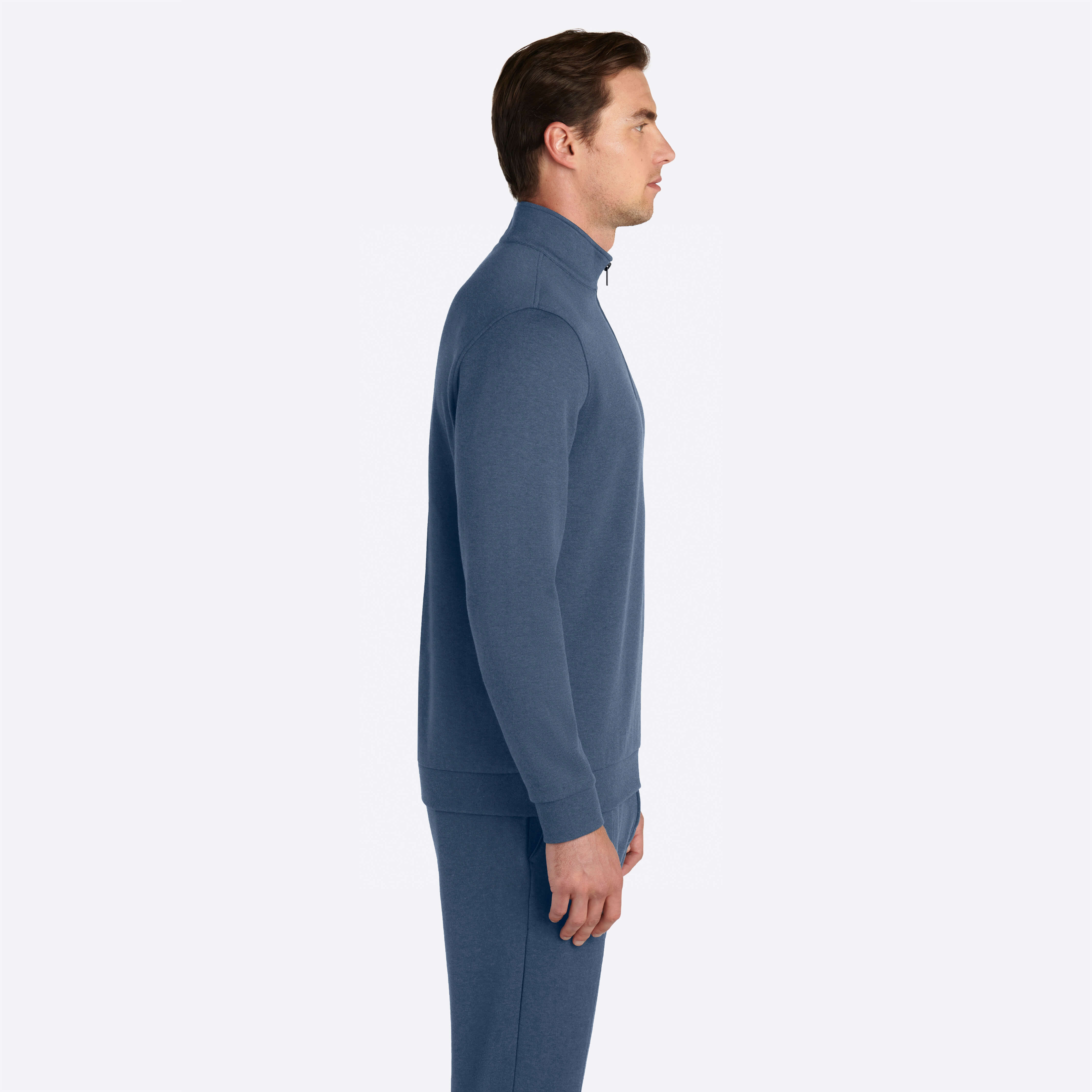 COMFORT Solid Heather Quarter Zip Mock Neck Pullover - Soft Casual Sweater for Men & Women | Perfect for Work, Travel & Outdoor Activities