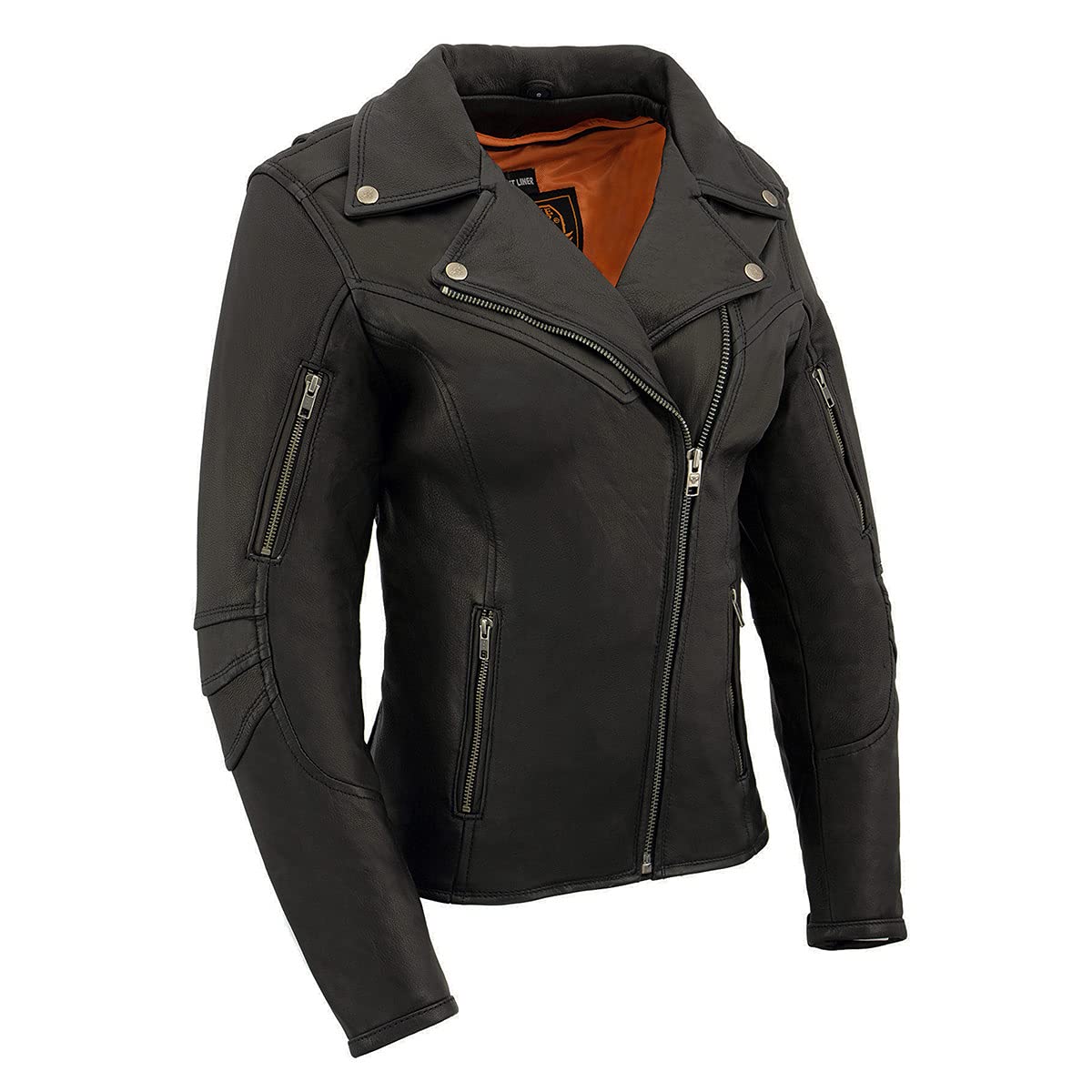 Milwaukee Leather MLL2581 Women's Classic Black Lightweight Long Vented Leather Jacket | Motorcycle Riding, Casual Outfit, Outdoor Adventure