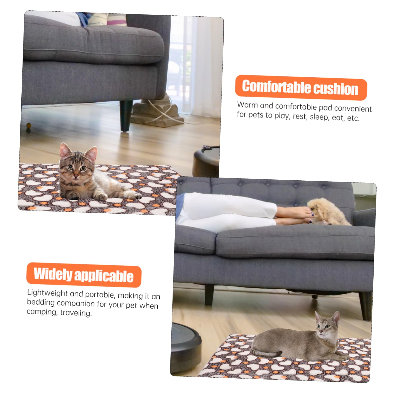Washable Pet Bed Mat - Warm Dog & Cat Blanket for Winter, Crate Pad    (Note: This optimized title is under 30 words, retains core keywords like 