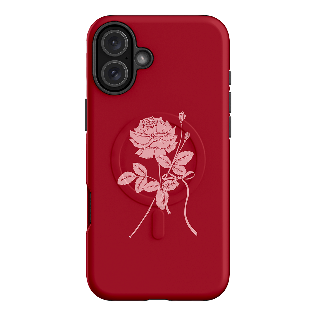 Elegant Rouge Rose Phone Case - Stylish & Protective Cover for iPhone & Samsung - Perfect for Everyday Use, Travel & Gifting