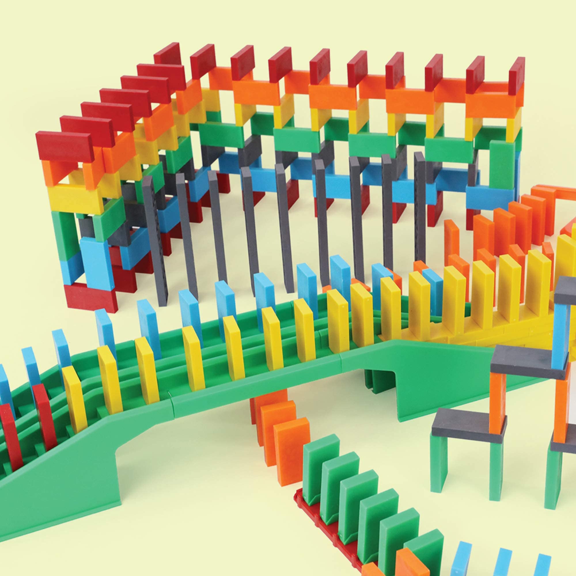 Bulk Dominoes Pro-Domino Kit - 300 Piece STEM Learning Toys for Kids, Family Board Games, Educational Building Blocks for Chain Reaction & Toppling Fun | Perfect for Classroom Activities, Birthday Gifts & Indoor Family Game Night