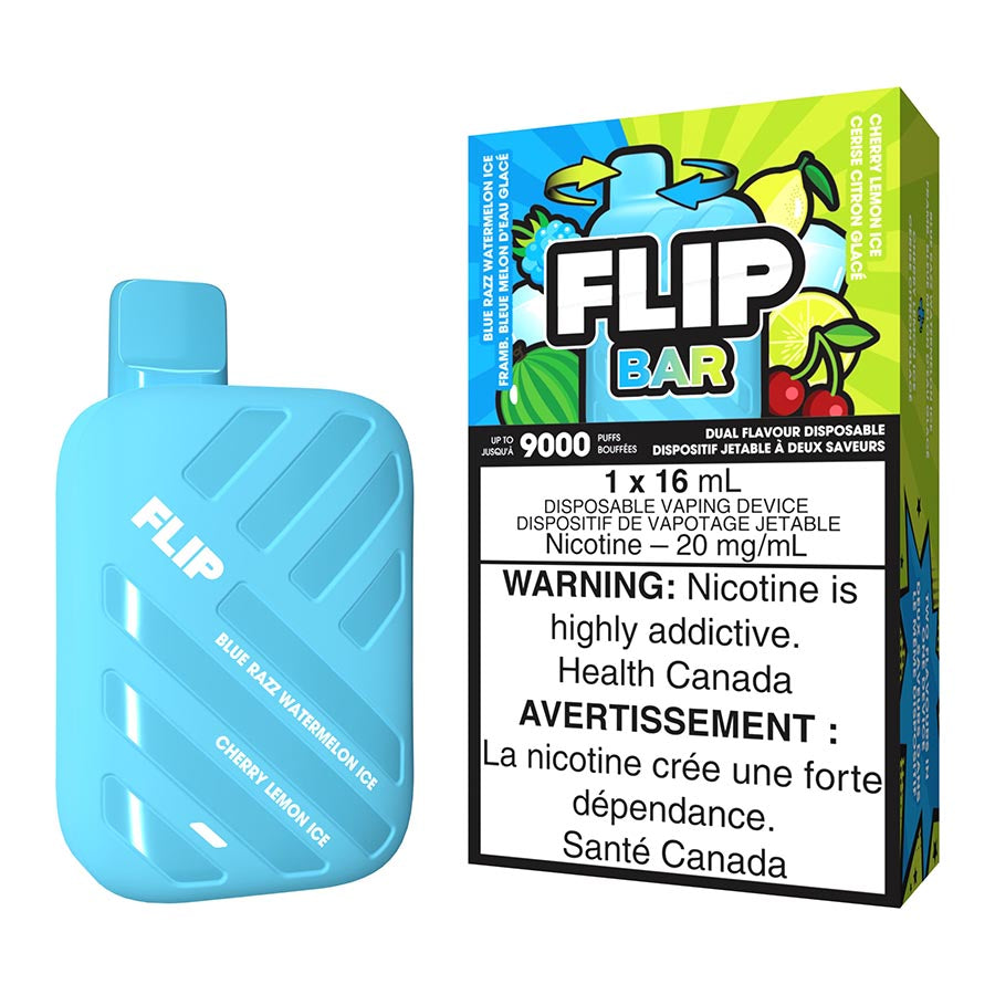 Flip Bar Disposable Vape Device - Blue Razz Watermelon Ice & Cherry Lemon Ice Flavors | Portable Vaping for Travel, Parties & Relaxation