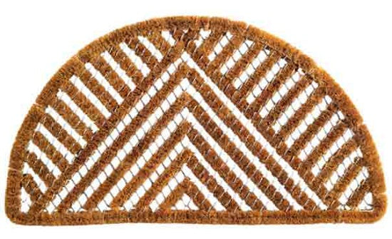 Semi Circle Triangle Spiral Scraper Mat - Non-Slip Shoe Cleaner for Mud, Snow & Dirt - Perfect for Entryway, Garage & Outdoor Use