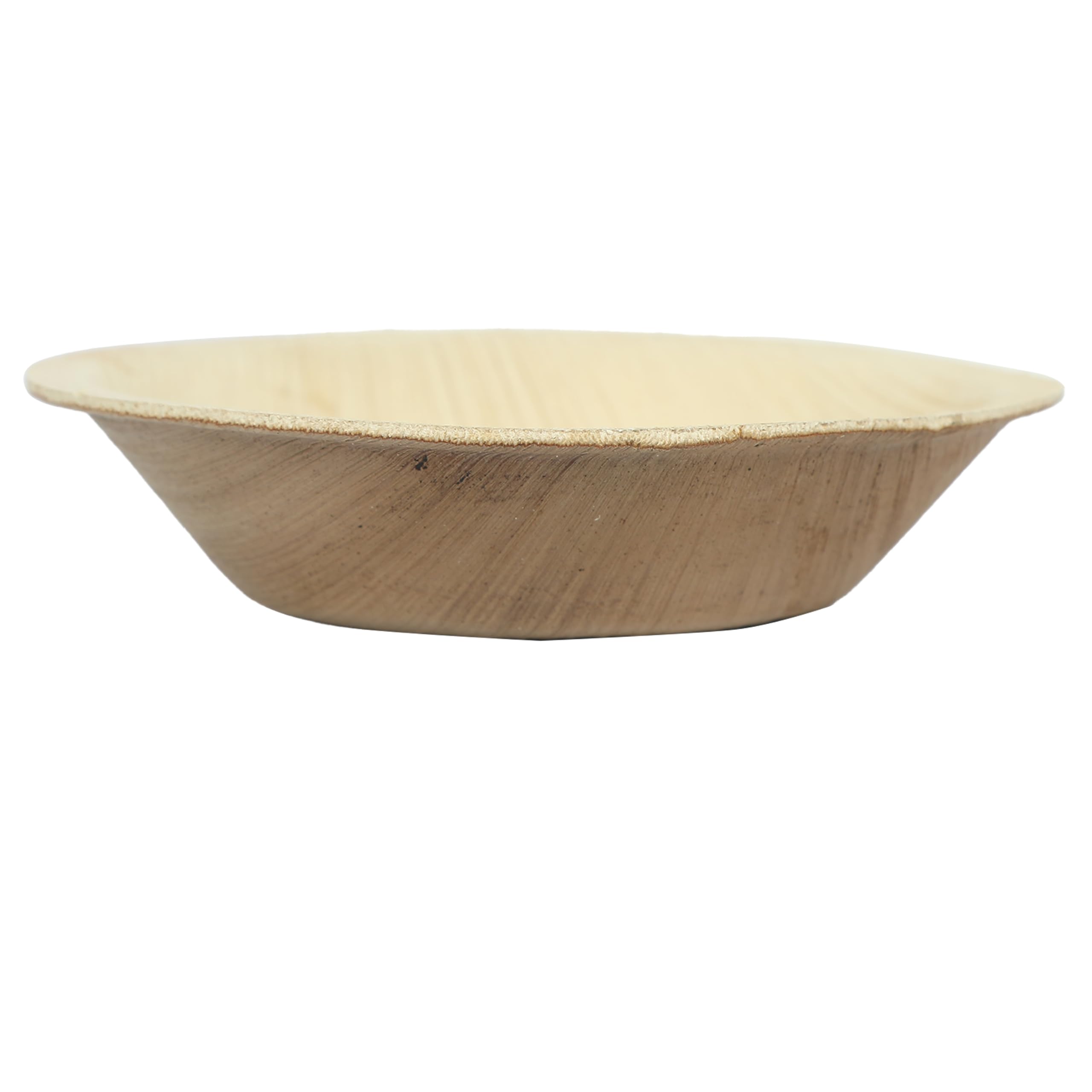 Eco-Friendly 50 Pack Areca Palm Leaf Round Bowls - Biodegradable Disposable Bowls for Pasta, Soup & Snacks | Perfect for Birthday, Wedding & Party Serving | 3.5 Inch Natural Bamboo-Like Bowls | Sustainable Tableware for Picnics, Catering & Outdoor Events