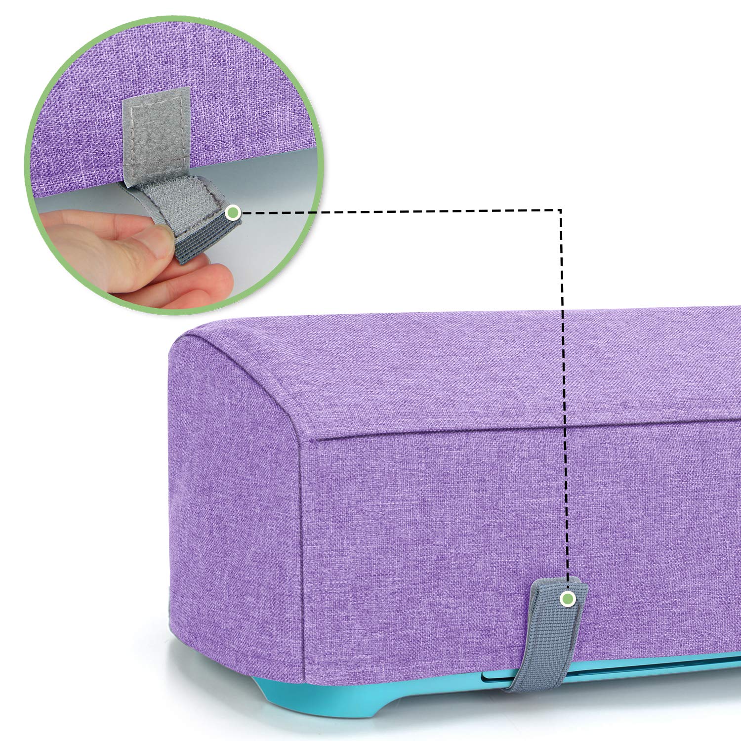 Luxja Dust Cover for Cricut Explore Air & Explore Air 2 - Machine Protector with Back Pockets, Lavender - Perfect for Craft Room Storage & Vinyl Cutting Machine Protection