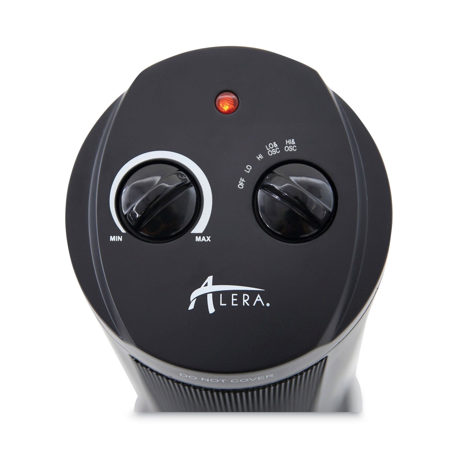Alera® 1500W Mini Tower Ceramic Heater - Compact 7.37 x 7.37 x 17.37 Inches Space Saving Design - Black - Perfect for Office, Bedroom & Small Spaces