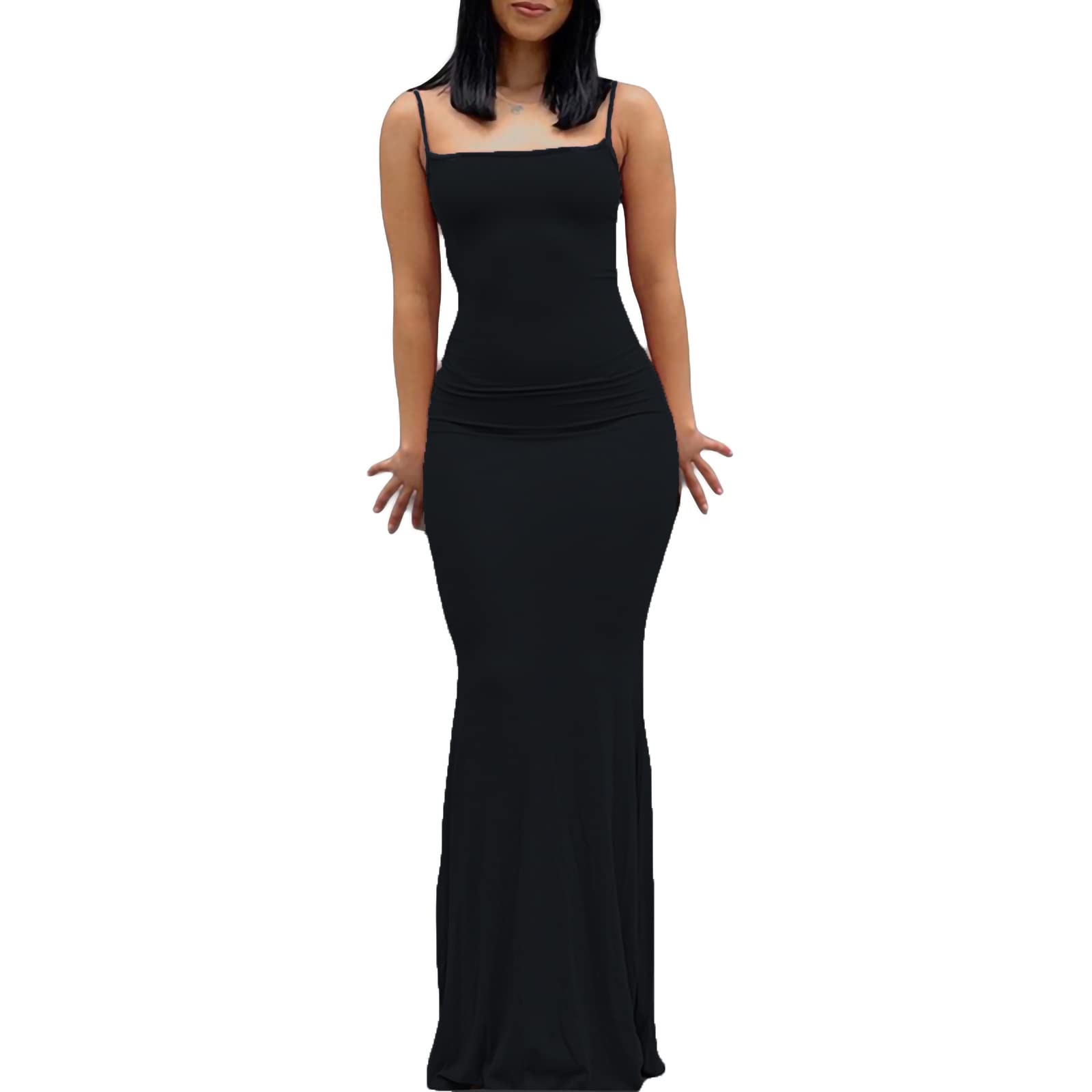 Sexy Women's Bodycon Maxi Slip Dress - Sleeveless Strappy Backless Long Evening Party Dress for Summer | Perfect for Night Out, Club Wear, Date Night & Special Occasions