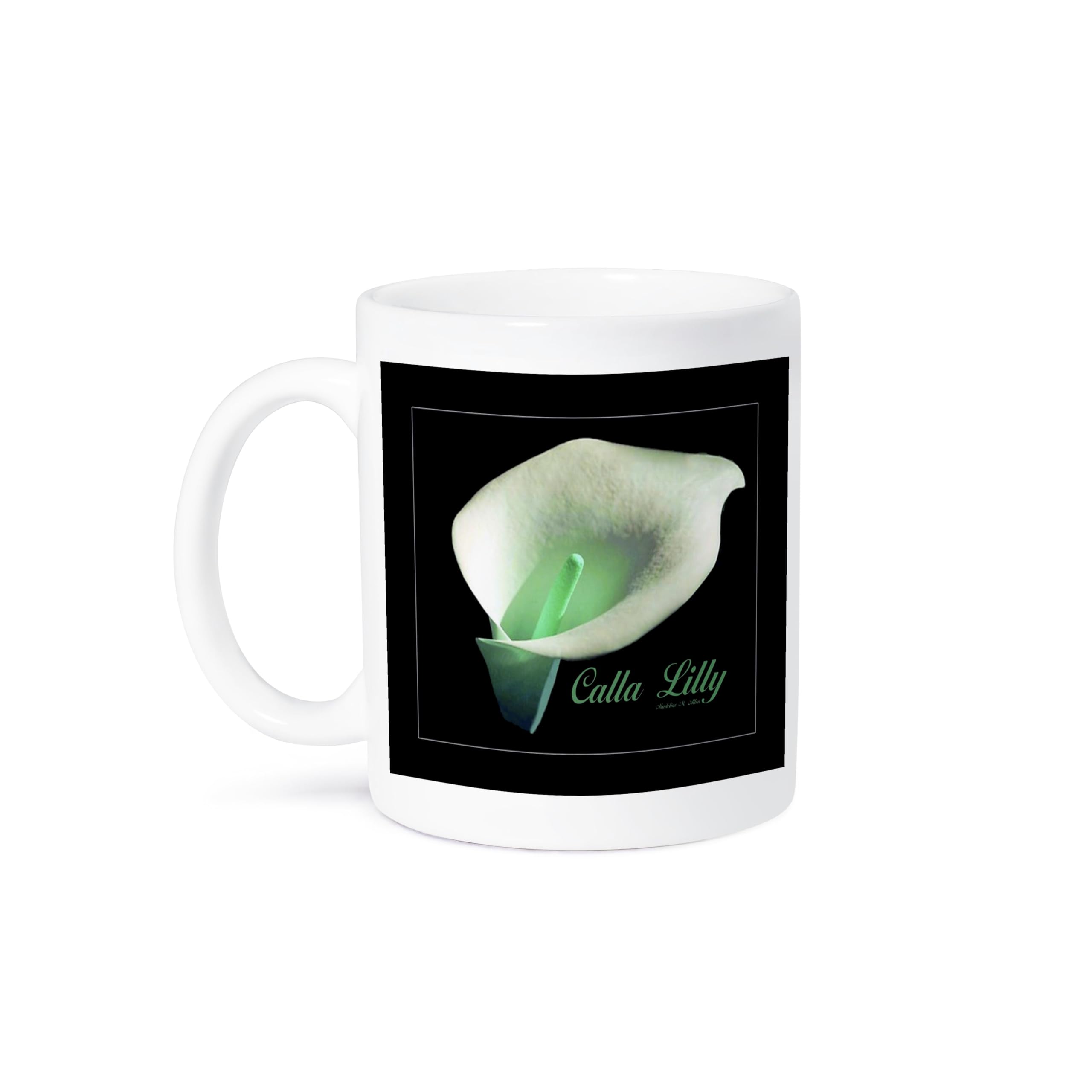 3D Rose Calla Lily Flowers Photography Ceramic Coffee Mug - 15 oz White Gift Mug for Tea, Coffee Lovers - Perfect for Home, Office, Gifts & Special Occasions