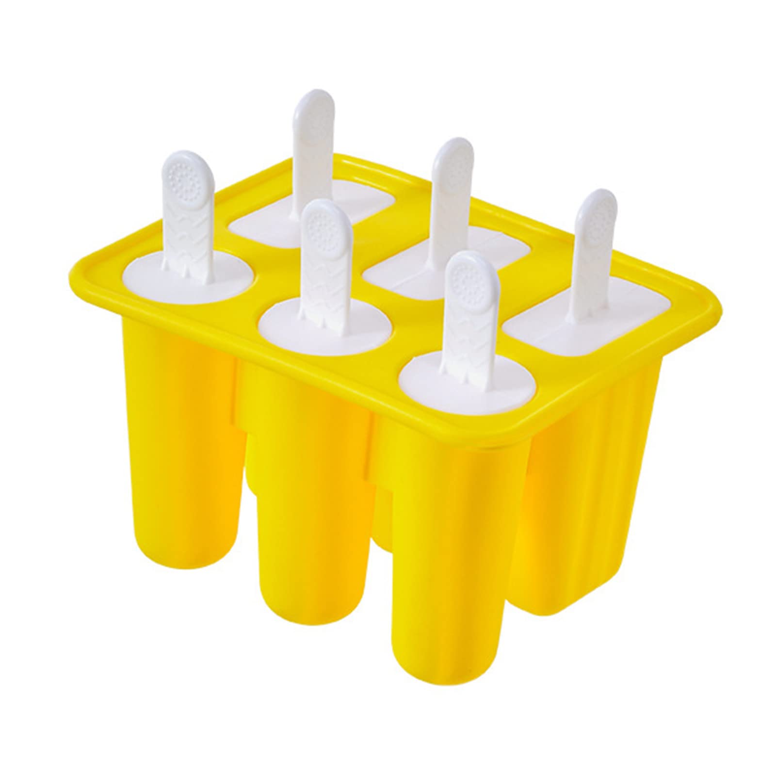 Premium Silicone Popsicle Molds - BPA-Free Collapsible Ice Pop Makers for Homemade Ice Cream, DIY Frozen Treats & Healthy Snacks | Easy Release, Reusable & Dishwasher Safe (Yellow) - Perfect for Summer Parties, Kids Snacks & Family Fun