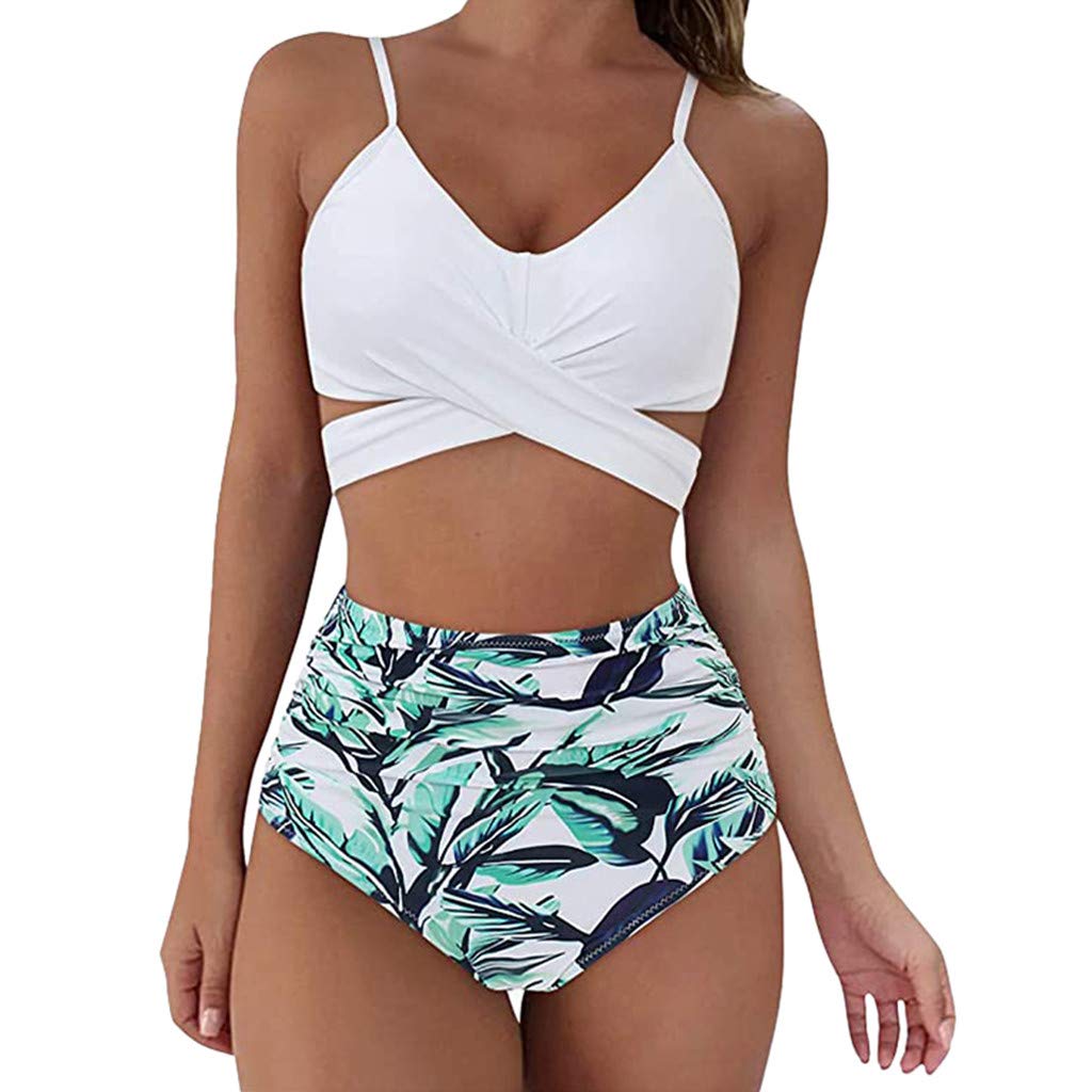 Aniywn Women's High Waisted Tummy Control One Piece Swimsuit with Cutout Design & Floral Print - Sexy Bathing Suit for Beach, Pool Party, and Summer Vacation
