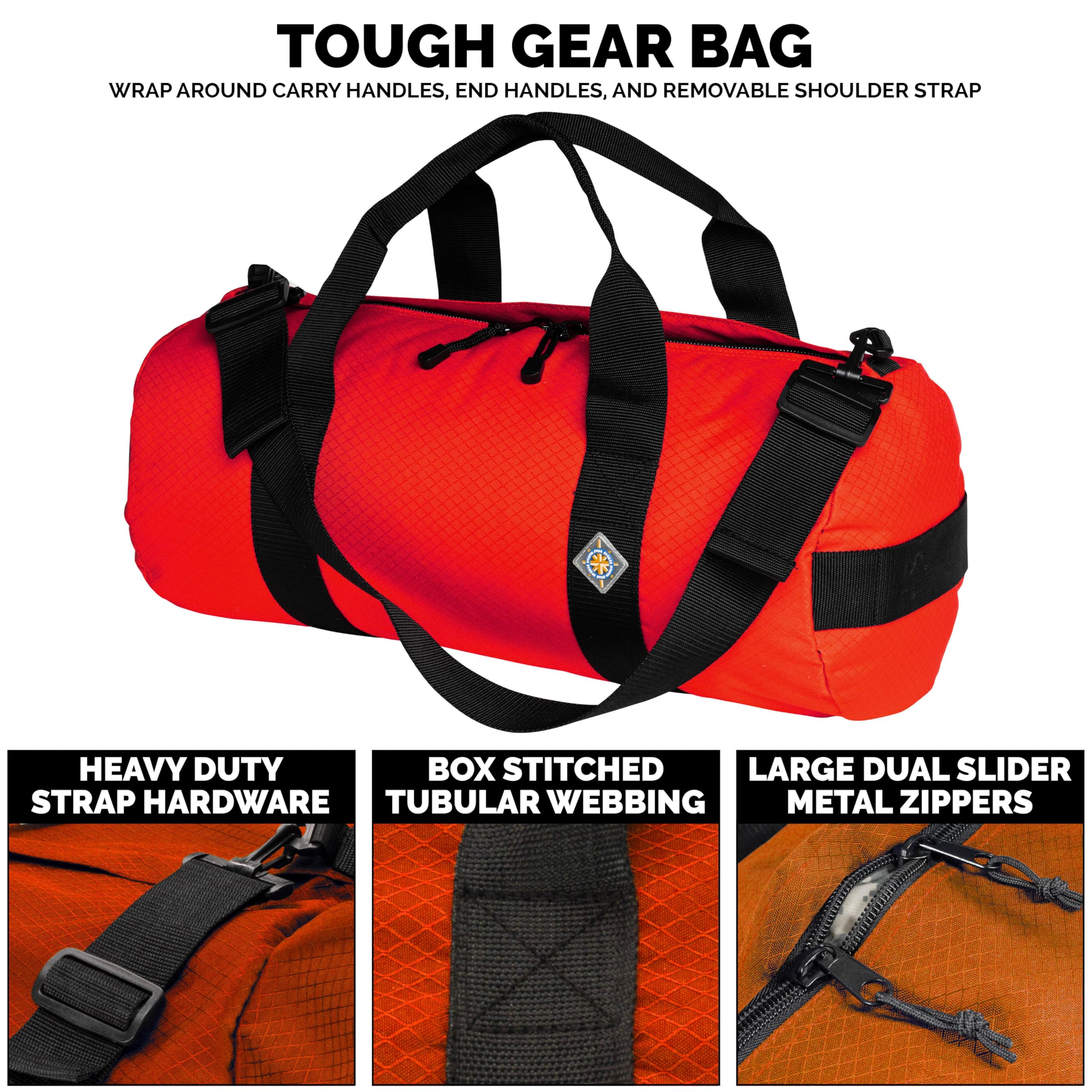 North Star Sports Large Duffle Bag - Heavy Duty Waterproof Gym Bag & Travel Duffel | Foldable Tactical Gear Bag for Equipment Storage | Perfect for Workouts, Military Use & Airplane Carry-On Luggage